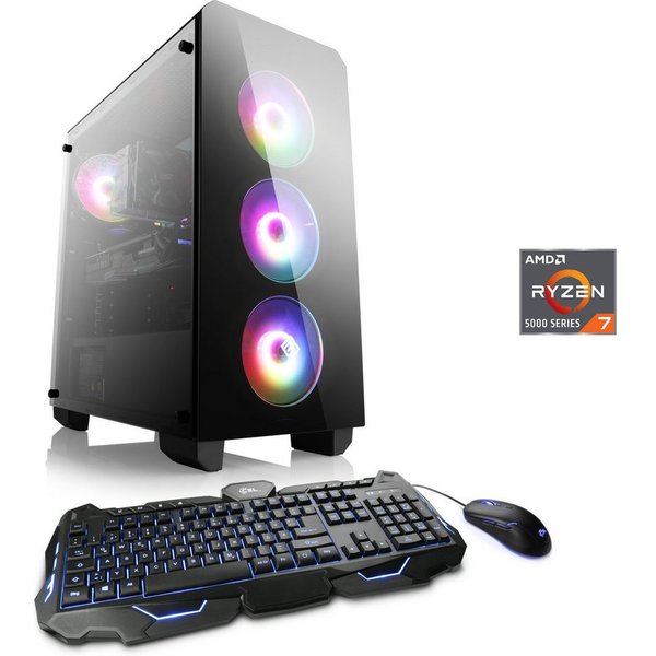 CSL Theseus V24618 Gaming-PC (AMD Ryzen 7 5700X, GeForce RTX 3050, 32 GB RAM, 1000 GB SSD, Luftkühlung)