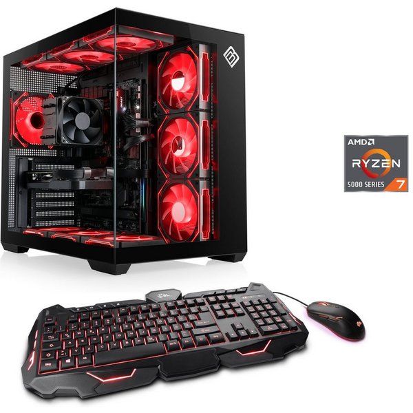 CSL Vitrum Advanced V24499 PC (AMD Ryzen 7 5700X, NVIDIA GeForce RTX 5070, 32 GB RAM, 1000 GB SSD, Luftkühlung)