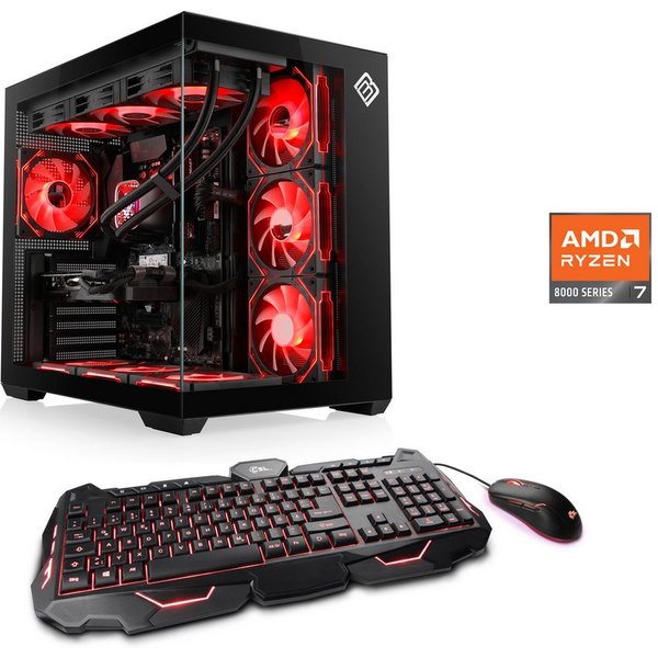 CSL Vitrum Advanced V24514 PC (AMD Ryzen 7 8700F, NVIDIA GeForce RTX 5070, 32 GB RAM, 1000 GB SSD, Wasserkühlung)
