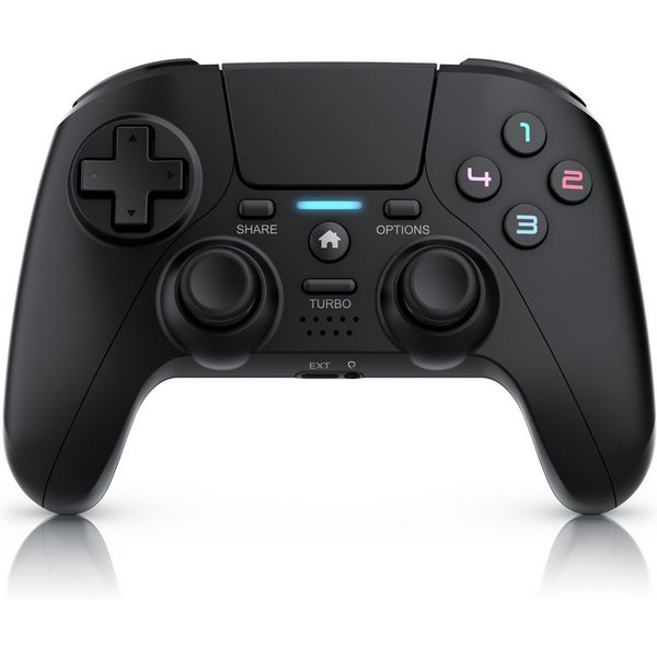 CSL Wireless Gamepad für PS4 & PC, Dual Vibration, Touchpad, Lautsprecher PlayStation 4-Controller (1 St., für Playstation 4 Pro / Slim, Lichtleiste Bluetooth, 