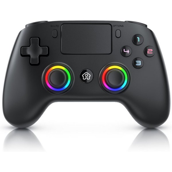 CSL Wireless Gamepad für PS4 & PC, Dual Vibration, Touchpad, 3,5 mm Klinke PlayStation 4-Controller (1 St., für Playstation 4 Pro / Slim, Makro, LED, Bluetooth,
