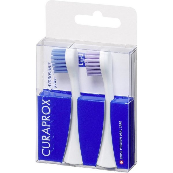 CURAPROX Aufsteckbürsten Hydrosonic POWER 2x Aufsteckbürsten - kraftvoll, sanft & optimal für schwer erreichbare Stellen