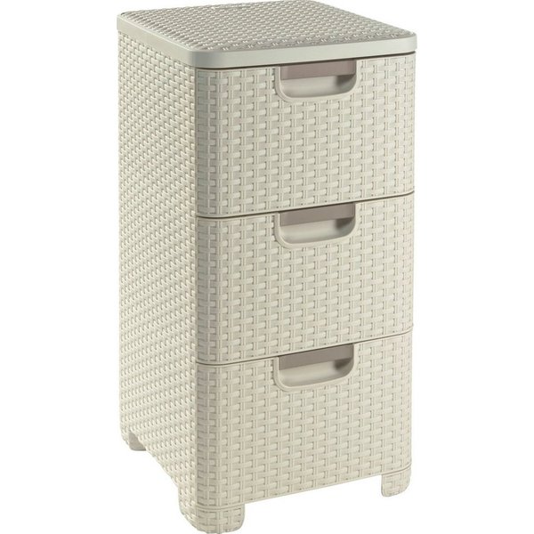 Curver Kommode Schubladenturm STYLE, creme