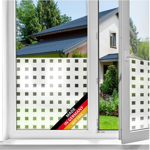 d-c-fix Fensterfolie Caree Sichtschutzfolie selbsthaftend Deko Folie für Fenster innen, Glatt, Statisch haftend - Rückstandslos entfernbar & wiederverwendbar