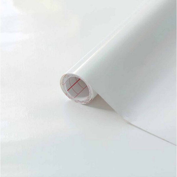 d-c-fix Möbelfolie Uni Lack weiß - selbstklebende Dekofolie Klebefolie für Möbel Küche, Designfolie - pflegeleicht, zuschneidbar und rückstandslos entfernbar