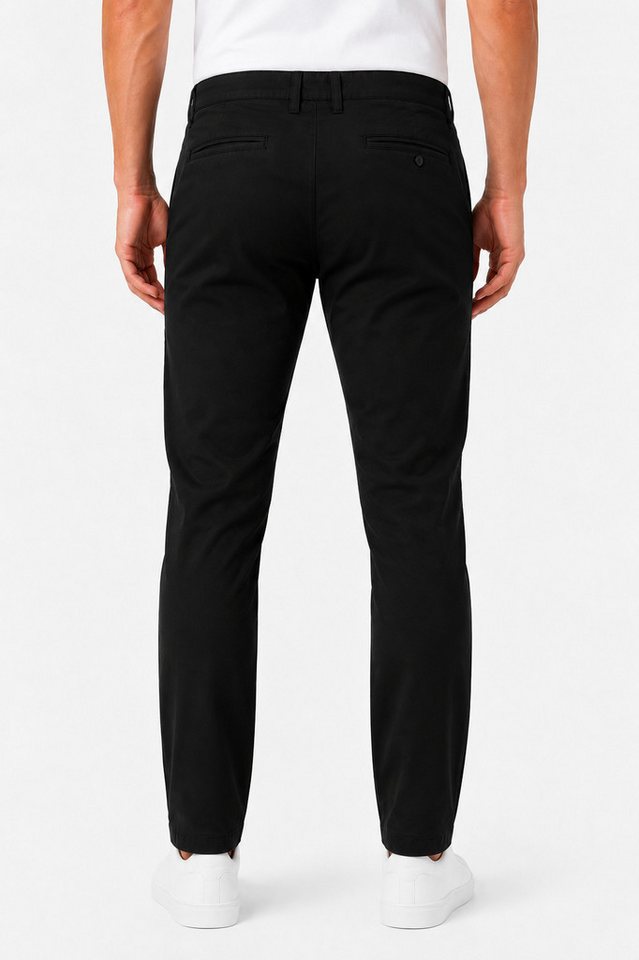 D'MARO Chinohose Herren, Chino Hosen Herren mit Stretch, Modern Fit Hose abgesteppte Kante – Bild 3 von 5