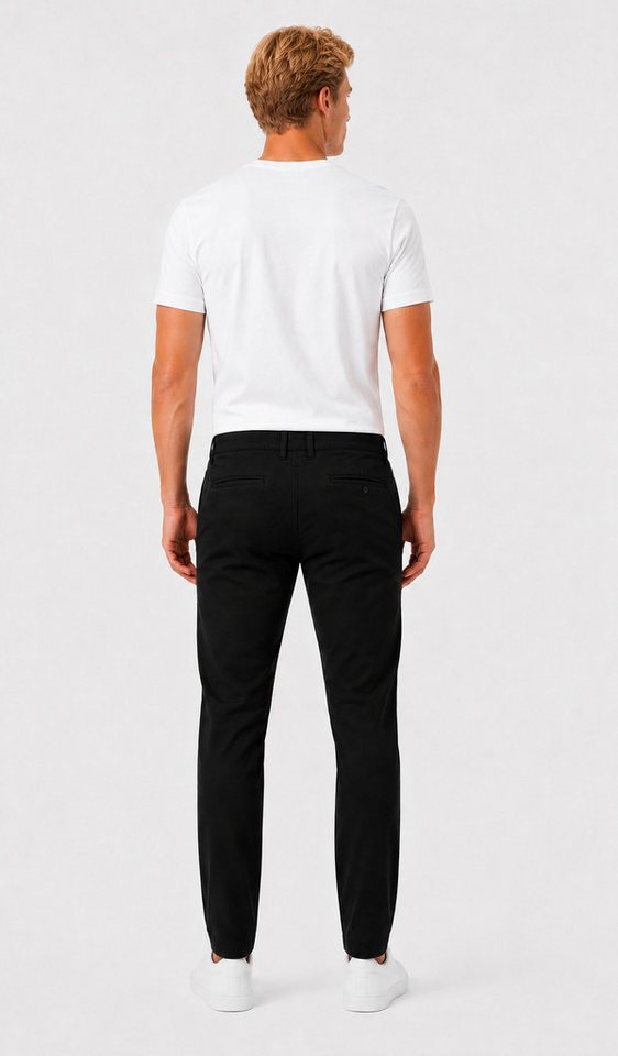 D'MARO Chinohose Herren, Chino Hosen Herren mit Stretch, Modern Fit Hose abgesteppte Kante – Bild 5 von 5