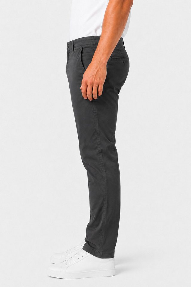 D'MARO Chinohose Herren, Chino Hosen Herren mit Stretch, Modern Fit Hose abgesteppte Kante – Bild 2 von 5