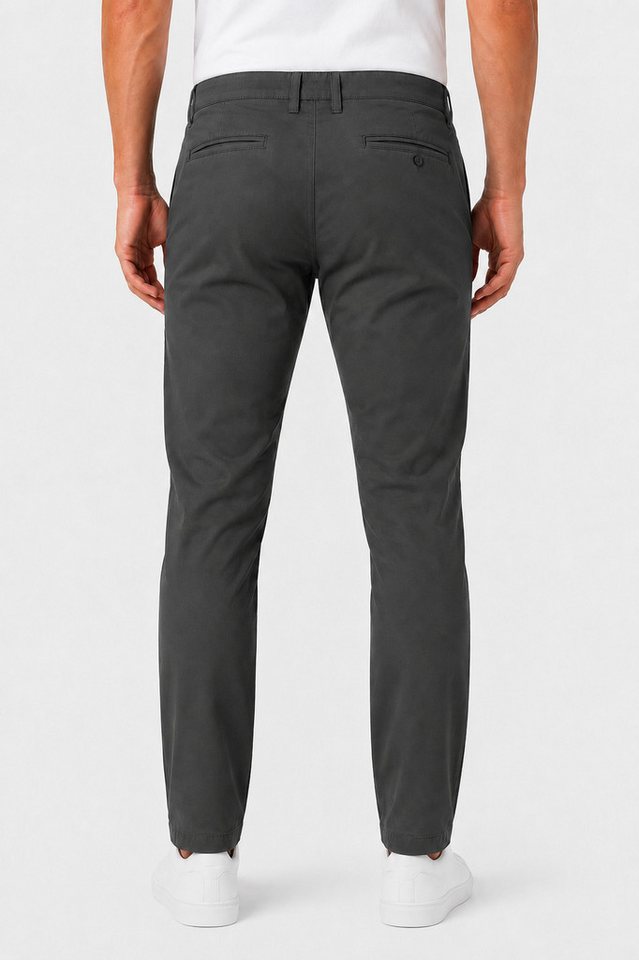 D'MARO Chinohose Herren, Chino Hosen Herren mit Stretch, Modern Fit Hose abgesteppte Kante – Bild 3 von 5