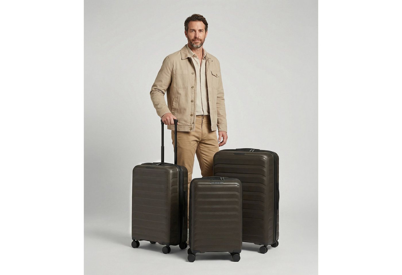 D&N Trolleyset Toronto, 4 Rollen, (3-teilig, 3 tlg), Polypropylen – Bild 2 von 5