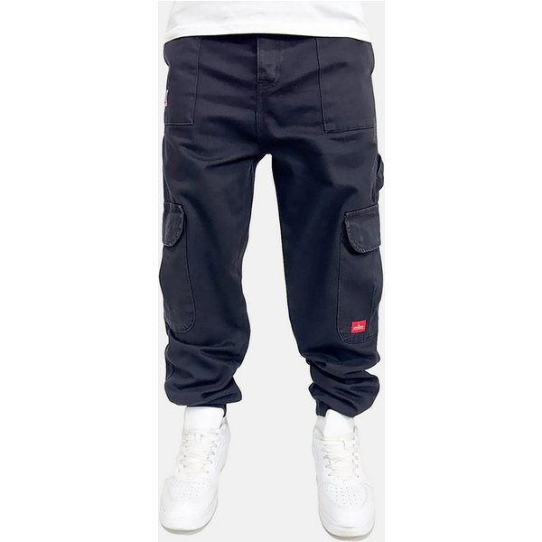 DADA Supreme Regular-fit-Jeans Baggy Fit Utility Look Cuffed für Herren Baumwolle bedruckt atmungsaktiv Reißverschluss casual-Style
