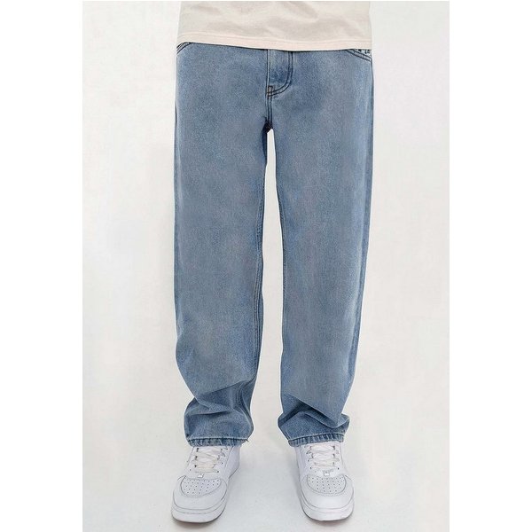 DADA Supreme Regular-fit-Jeans Bequem mit Logodruck Denim Minimal Baggy für Herren Baumwolle unifarben atmungsaktiv Knöpfe modisch-Style