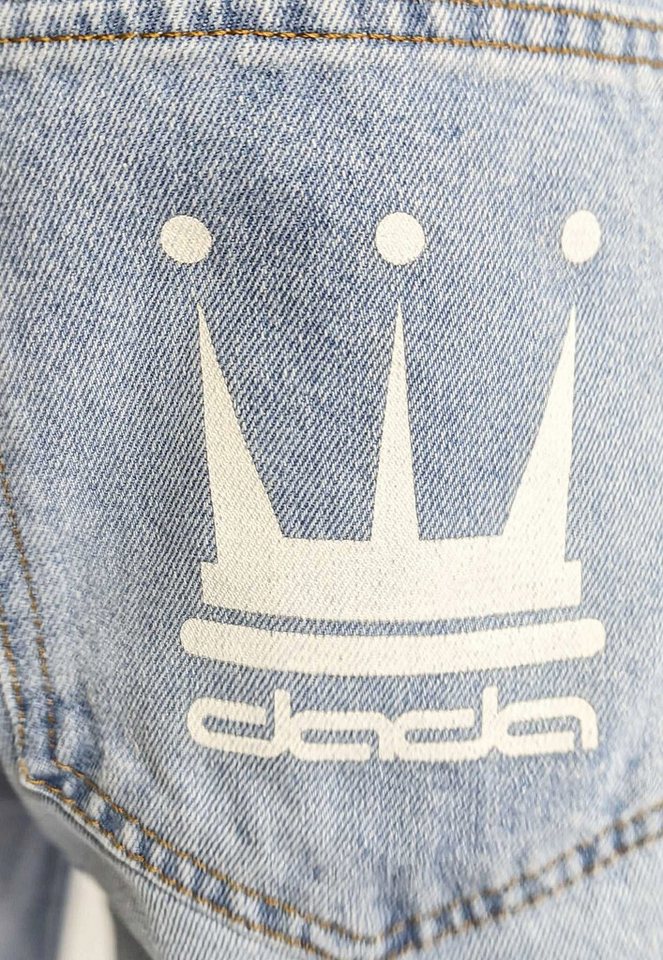 DADA Supreme Regular-fit-Jeans Bequem mit Logodruck Denim Minimal Baggy für Herren Baumwolle unifarben atmungsaktiv Knöpfe modisch-Style – Bild 2 von 5