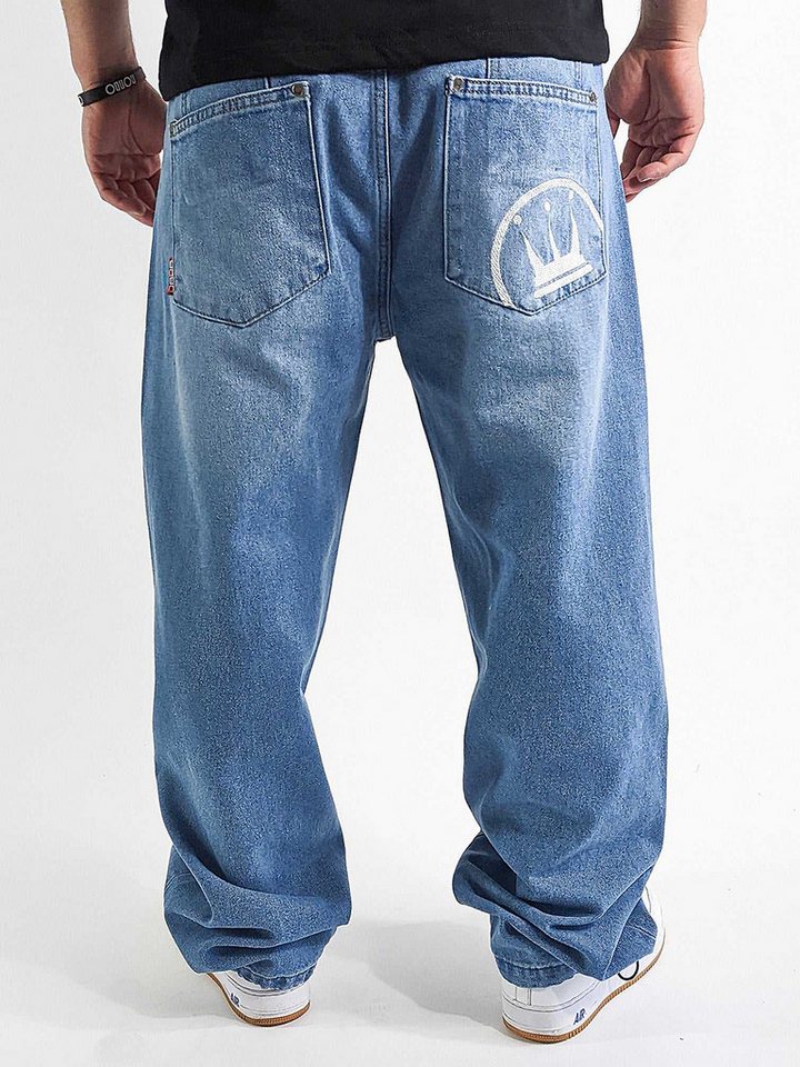 DADA Supreme Regular-fit-Jeans Premium Denim Passform Baggy mit Komfort für Herren (1-tlg) Baumwolle Einfarbig windabweisend Reißverschluss Casual-Style – Bild 4 von 5