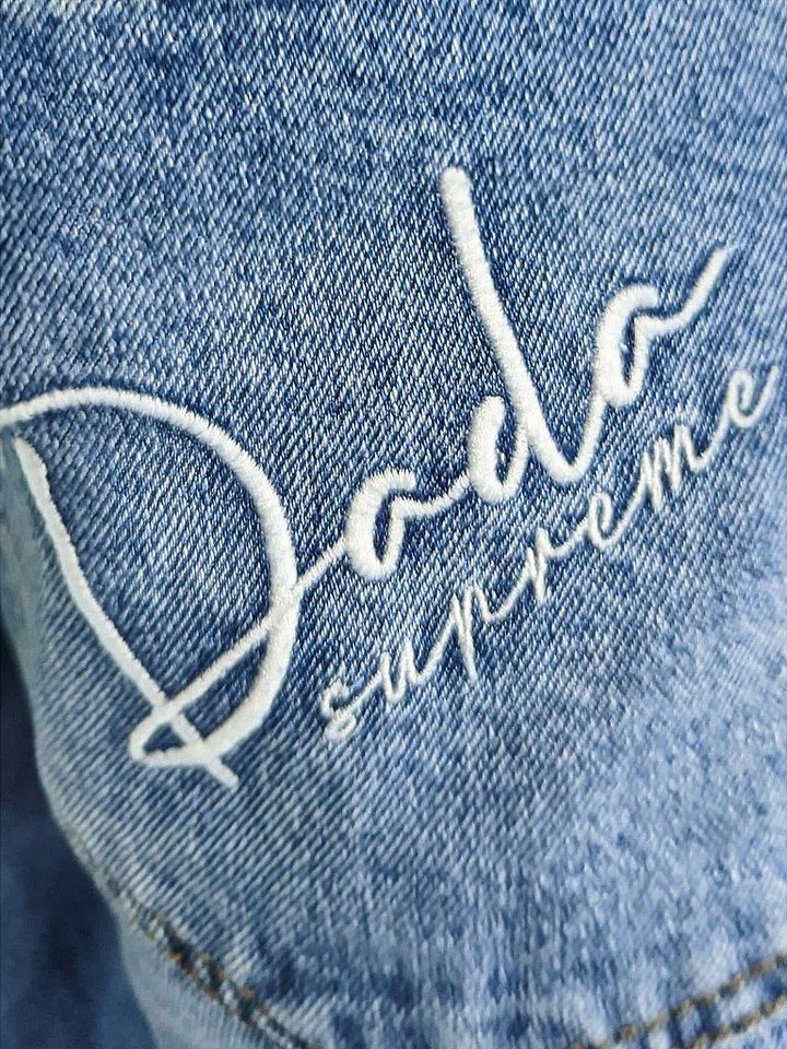 DADA Supreme Regular-fit-Jeans Weiter Denim Schnitt mit Stickerei und für Herren Baumwolle unifarben atmungsaktiv Knöpfe modisch-Style – Bild 5 von 5