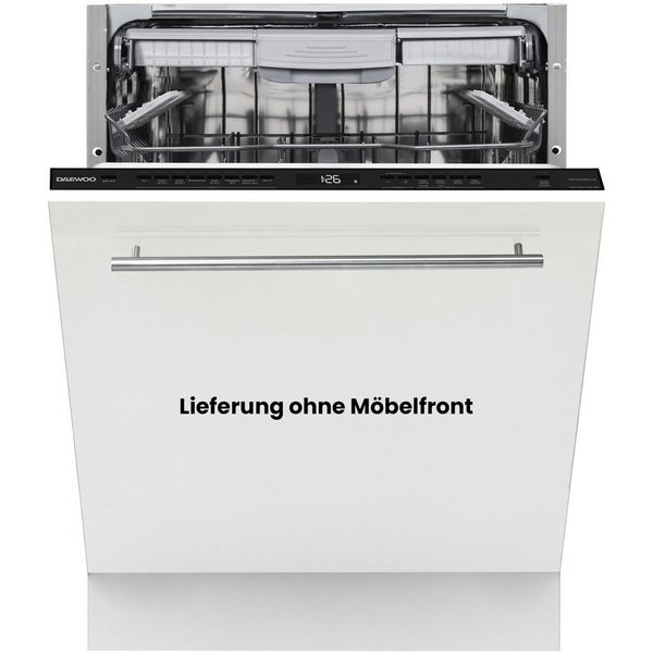 Daewoo vollintegrierbarer Geschirrspüler DBFS33N49E61-DE, 9 l, 16 Maßgedecke, Einbau Spülmaschine vollintegriert 60 cm, 9 Programme, AquaStop, 49 dB