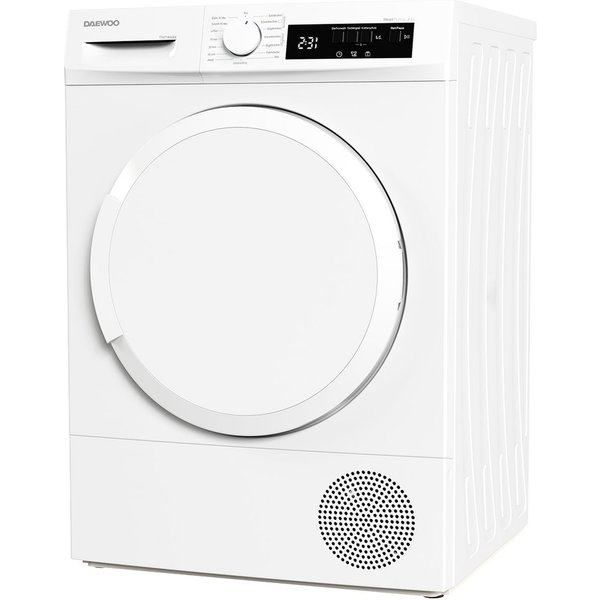 Daewoo Wärmepumpentrockner T7HT1WA3DE, LED-Trommelbeleuchtung, BabyCare, Knitterschutz