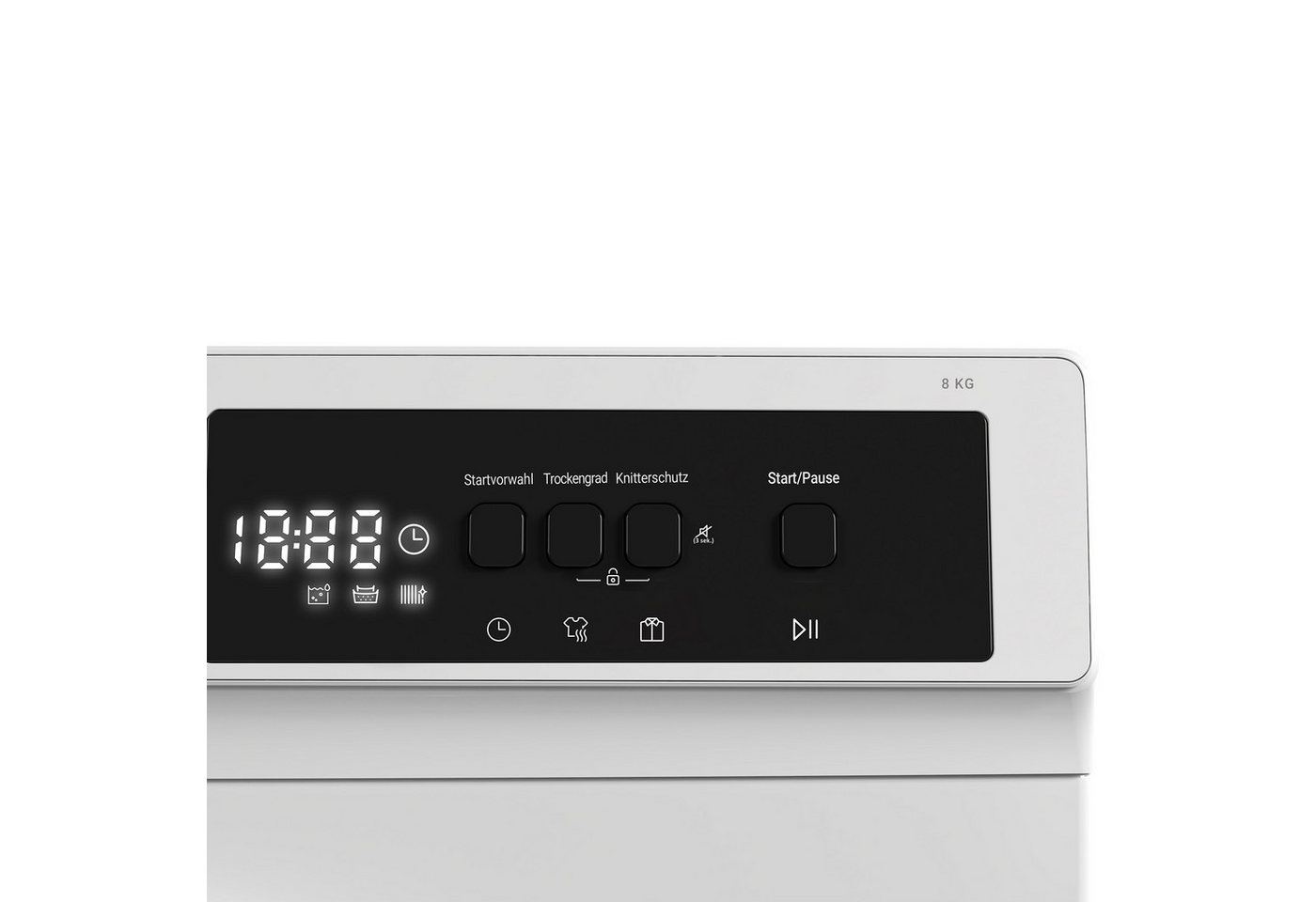 Daewoo Wärmepumpentrockner TD-BR7GP0WE0-DE, DrumLight, BabyCare, Knitterschutz, LED-Display – Bild 5 von 5