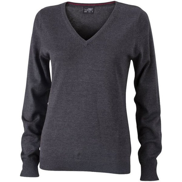 Daiber Strickpullover JN 658 Damen V-Neck Pullover Leichte Strickqualität