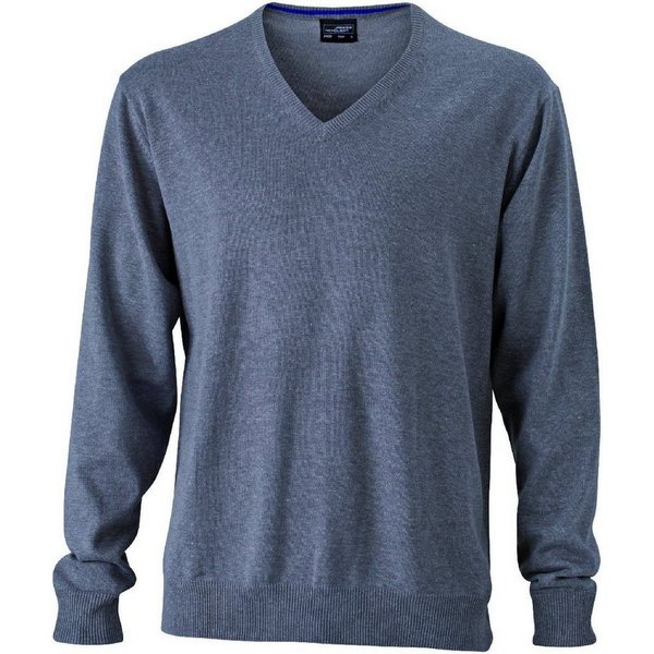 Daiber Strickpullover JN 659 Herren V-Neck Pullover Leichte Strickqualität