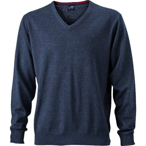 Daiber Strickpullover JN 659 Herren V-Neck Pullover Leichte Strickqualität