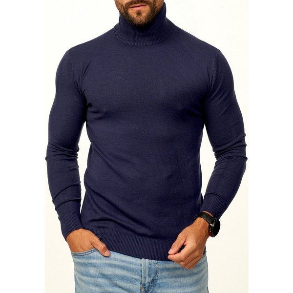 DAILY COTTON Rollkragenpullover als Feinstrick Pulli in Slim Fit für Herren Männer Winterpullover - Casual & Business Look Rolli