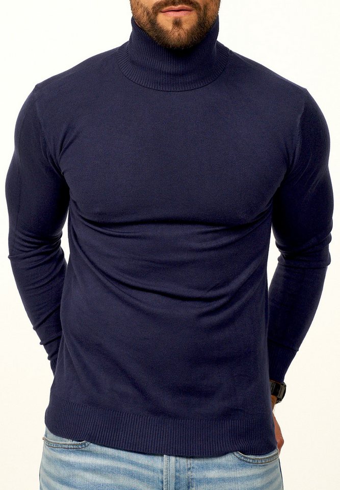 DAILY COTTON Rollkragenpullover als Feinstrick Pulli in Slim Fit für Herren Männer Winterpullover - Casual & Business Look Rolli – Bild 2 von 5