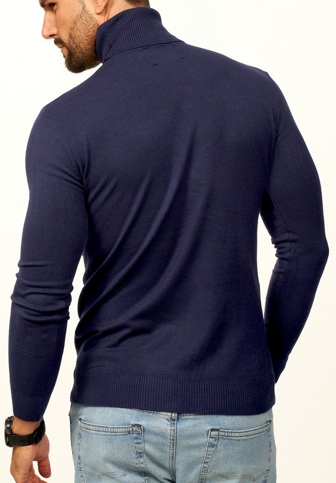 DAILY COTTON Rollkragenpullover als Feinstrick Pulli in Slim Fit für Herren Männer Winterpullover - Casual & Business Look Rolli – Bild 5 von 5
