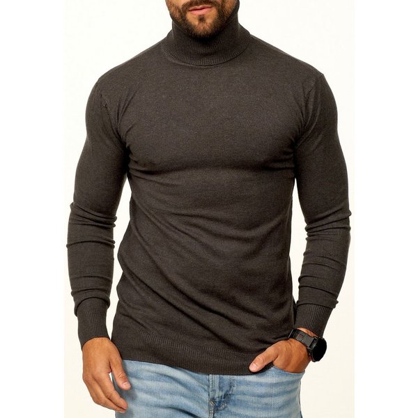 DAILY COTTON Rollkragenpullover als Feinstrick Pulli in Slim Fit für Herren Männer Winterpullover - Casual & Business Look Rolli