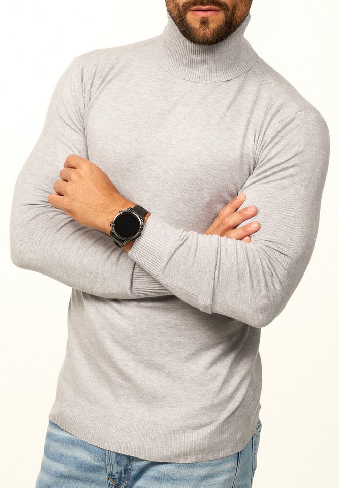 DAILY COTTON Rollkragenpullover als Feinstrick Pulli in Slim Fit für Herren Männer Winterpullover - Casual & Business Look Rolli – Bild 2 von 5