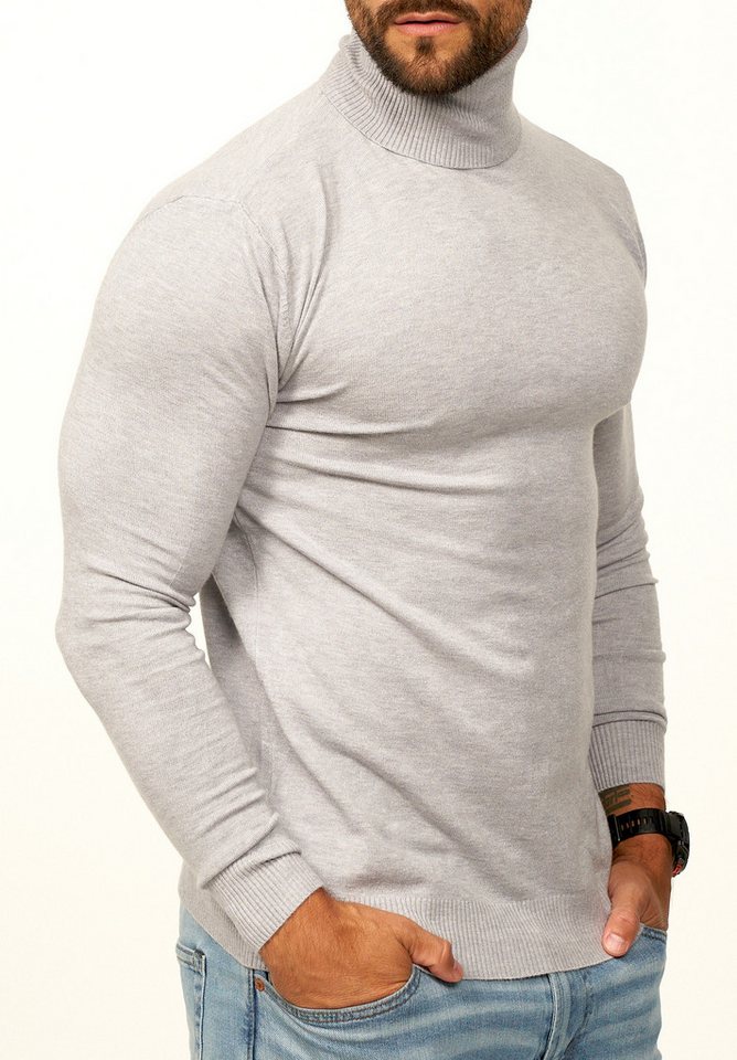 DAILY COTTON Rollkragenpullover als Feinstrick Pulli in Slim Fit für Herren Männer Winterpullover - Casual & Business Look Rolli – Bild 4 von 5