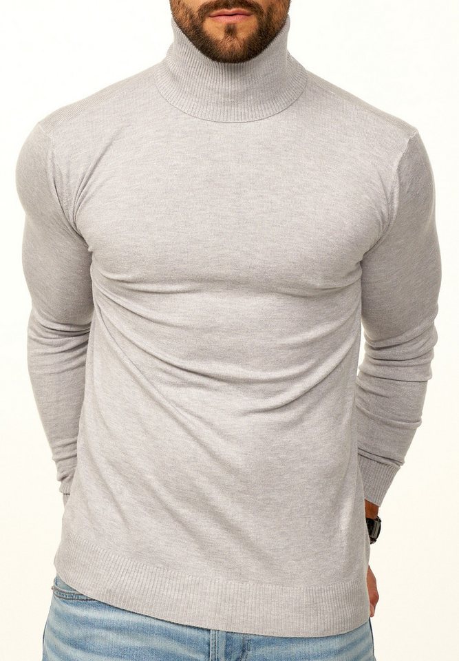 DAILY COTTON Rollkragenpullover als Feinstrick Pulli in Slim Fit für Herren Männer Winterpullover - Casual & Business Look Rolli – Bild 5 von 5