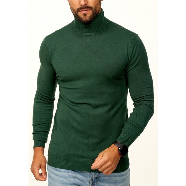 DAILY COTTON Rollkragenpullover als Feinstrick Pulli in Slim Fit für Herren Männer Winterpullover - Casual & Business Look Rolli