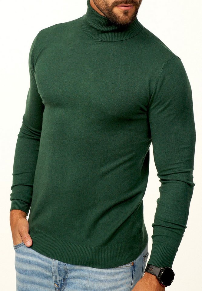 DAILY COTTON Rollkragenpullover als Feinstrick Pulli in Slim Fit für Herren Männer Winterpullover - Casual & Business Look Rolli – Bild 2 von 5
