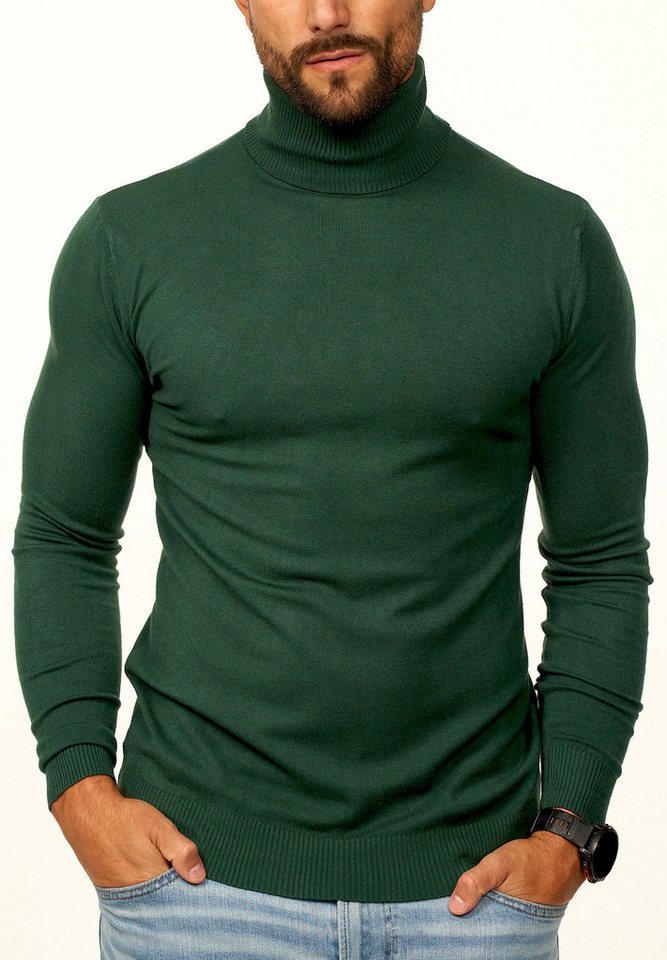 DAILY COTTON Rollkragenpullover als Feinstrick Pulli in Slim Fit für Herren Männer Winterpullover - Casual & Business Look Rolli – Bild 4 von 5