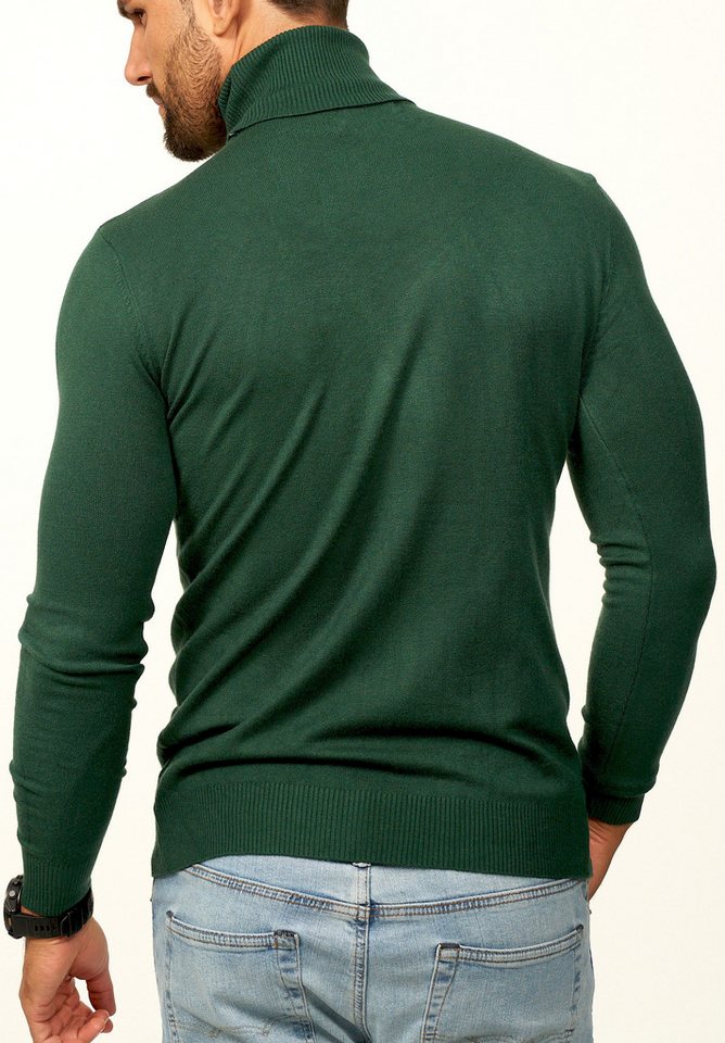 DAILY COTTON Rollkragenpullover als Feinstrick Pulli in Slim Fit für Herren Männer Winterpullover - Casual & Business Look Rolli – Bild 5 von 5