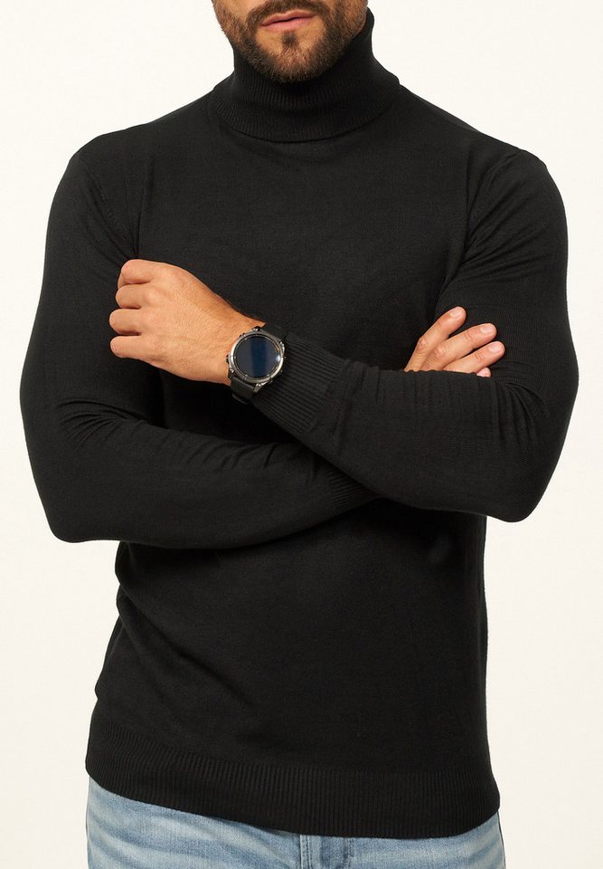 DAILY COTTON Rollkragenpullover als Feinstrick Pulli in Slim Fit für Herren Männer Winterpullover - Casual & Business Look Rolli – Bild 4 von 5