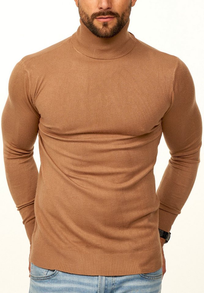 DAILY COTTON Rollkragenpullover als Feinstrick Pulli in Slim Fit für Herren Männer Winterpullover - Casual & Business Look Rolli – Bild 4 von 5