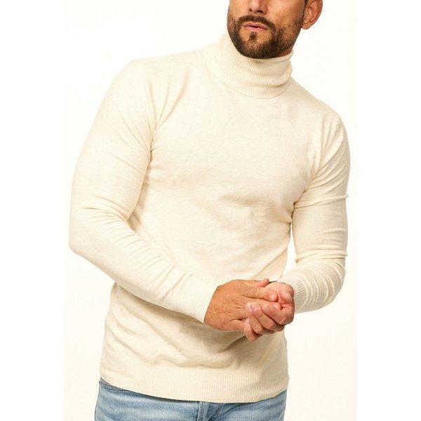 DAILY COTTON Rollkragenpullover als Feinstrick Pulli in Slim Fit für Herren Männer Winterpullover - Casual & Business Look Rolli