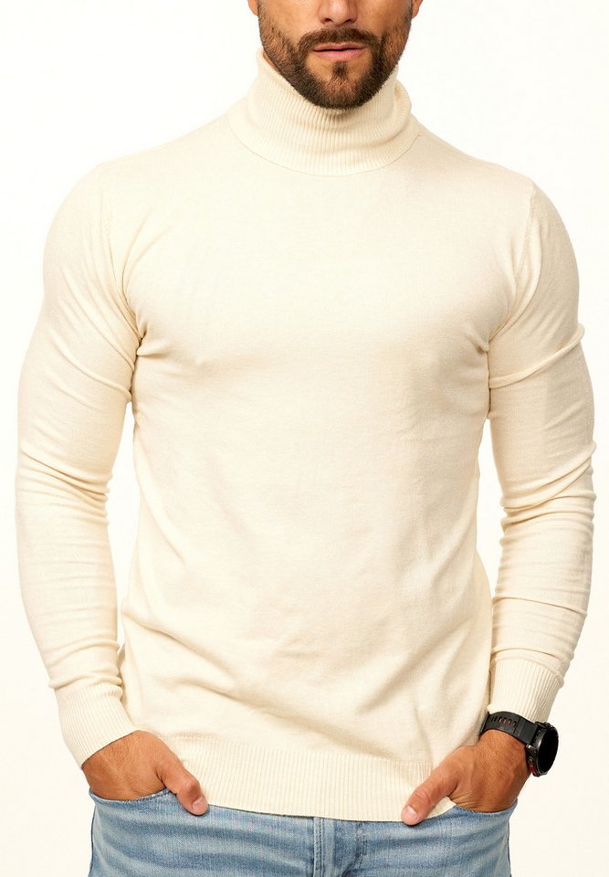 DAILY COTTON Rollkragenpullover als Feinstrick Pulli in Slim Fit für Herren Männer Winterpullover - Casual & Business Look Rolli – Bild 4 von 5