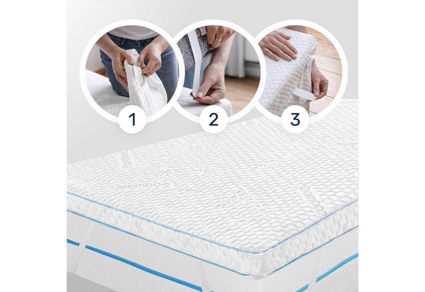 Dailydream, Topper Edition Lavendel, Memory Foam, H 1/2, Druckentlastend, (Lavendel Edition), Lavendel-Bezug: gemütliche Nächte & entspannte Wohlfühlmomente – Bild 5 von 5