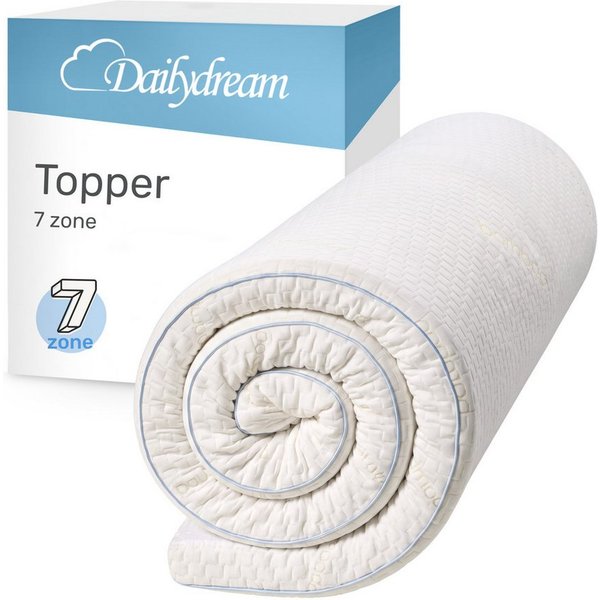 Dailydream, Topper, Kaltschaum, H3/4, Harter Topper, mit 7-Zonen Kern schafft hohen Liegekomfort