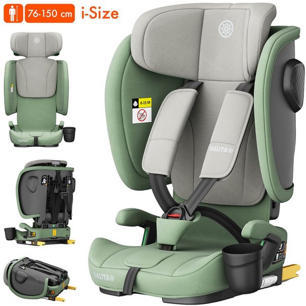 Daliya® Autokindersitz JOYMAX i-Size Auto-Kindersitz, ISOFIX, für Kinder 76-150 cm, 9-36 kg, ab: 1,5 Jahren, bis: 10 Jahre, ab: 76 cm, bis: 150 cm, (3-tlg), ISO