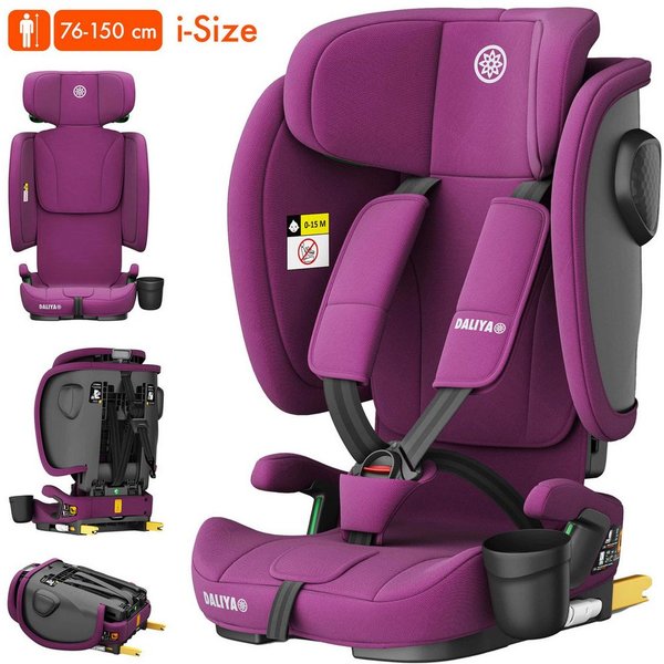 Daliya® Autokindersitz JOYMAX i-Size Auto-Kindersitz, ISOFIX, für Kinder 76-150 cm, 9-36 kg, ab: 1,5 Jahren, bis: 10 Jahre, ab: 76 cm, bis: 150 cm, (3-tlg), ISO
