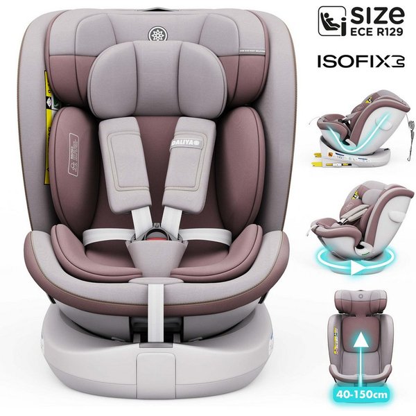 Daliya® Autokindersitz ROTAZIONE Kindersitz, Autositz, Kinderautositz, Babyschale, ab: ab Geburt, bis: bis 12 Jahre, ab: 40 cm, bis: 150 cm, 8-stufige Sitzneigu
