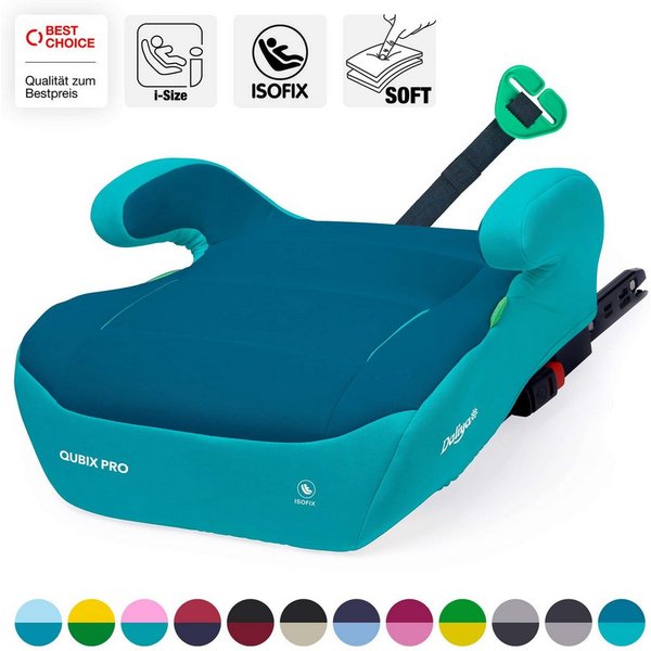 Daliya® Kindersitzerhöhung QUBIX PRO ISOFIX Kindersitz, ab: ab 6 Jahre oder 125cm Körpergröße, bis: bis 12 Jahre oder 150cm Körpergröße, ab: 125 cm, bis: 150 cm