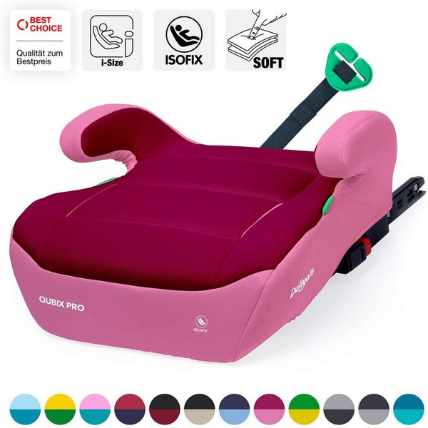 Daliya® Kindersitzerhöhung QUBIX PRO ISOFIX Kindersitz, ab: ab 6 Jahre oder 125cm Körpergröße, bis: bis 12 Jahre oder 150cm Körpergröße, ab: 125 cm, bis: 150 cm