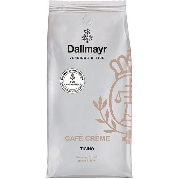 DALLMAYR Kaffee Café Crème - Ticino, 1 kg, ganze Bohnen