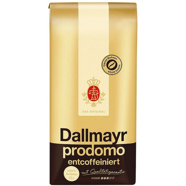 DALLMAYR Kaffee prodomo entcoffeiniert, 500 g, ganze Bohnen