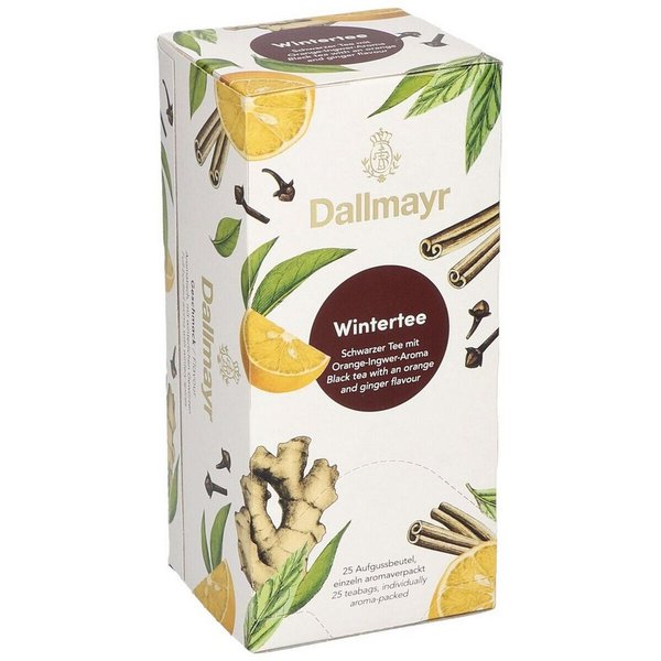 DALLMAYR Tee Wintertee, Aromatisierter Schwarzer Tee mit Orange & Ingwer